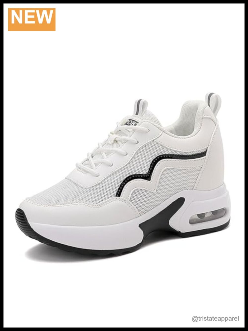 Women's Mesh Platform Lace-Up High Top Sneakers Arch Support